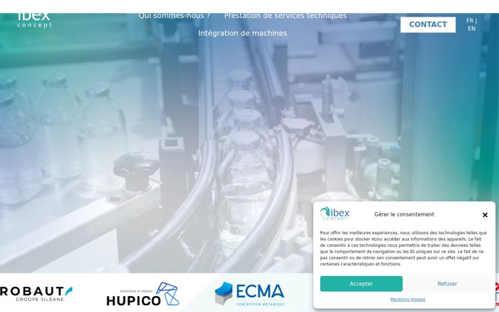 Screenshot of ibex-concept.com