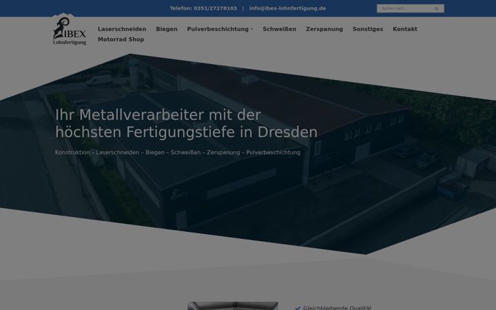 Screenshot of ibex-lohnfertigung.de