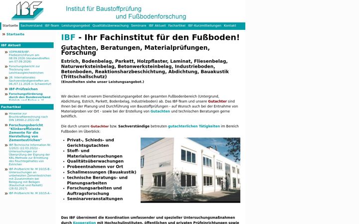 Screenshot di ibf-troisdorf.de
