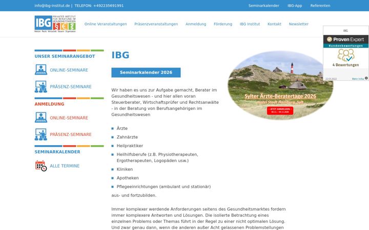 Screenshot of ibg-institut.de