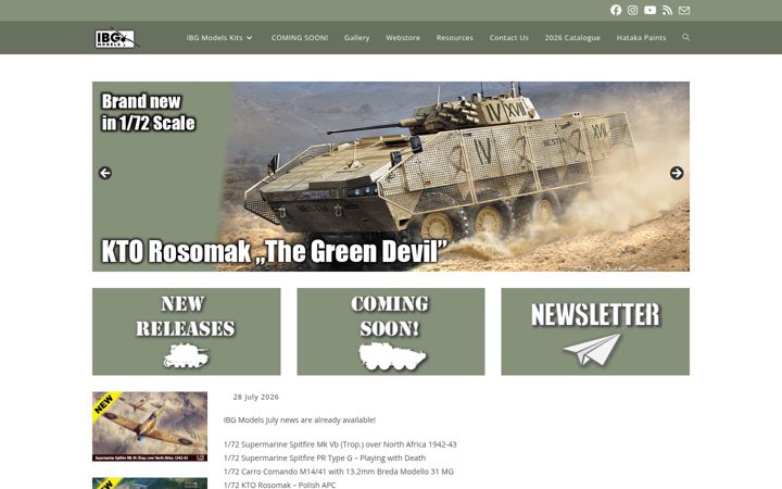 Screenshot of ibgmodels.com