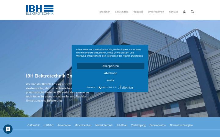 Screenshot of ibh-elektrotechnik.de