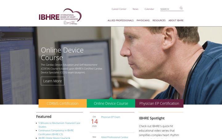 Screenshot of ibhre.org