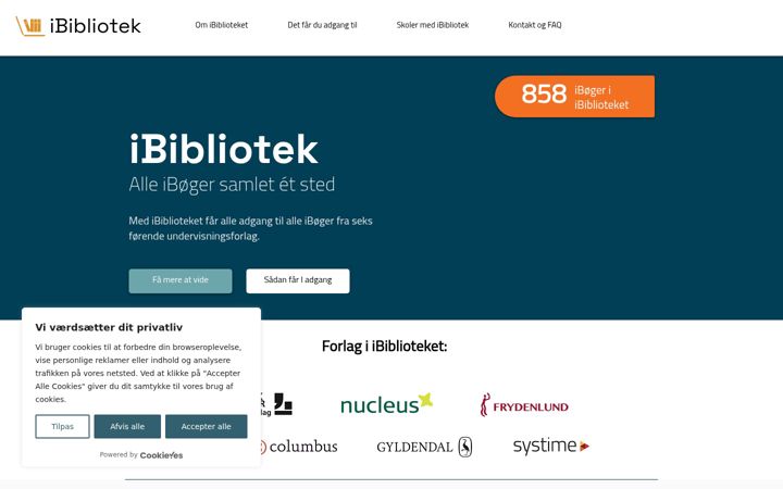 Screenshot of ibibliotek.dk