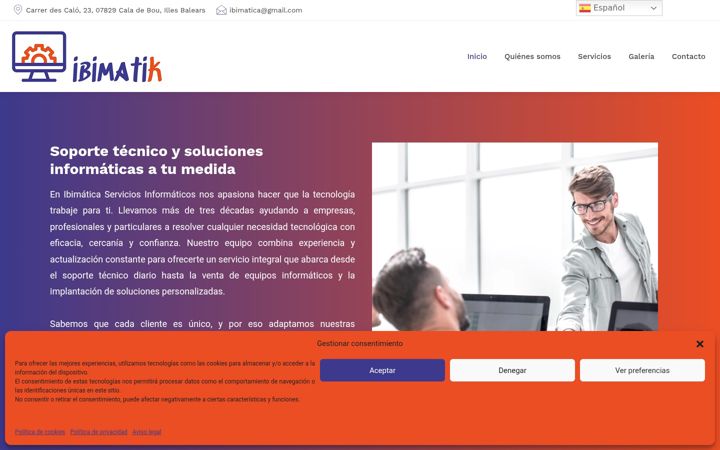 Capture d'écran de ibimatikibiza.com
