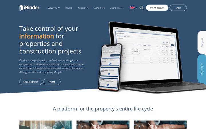 Screenshot of ibinder.com