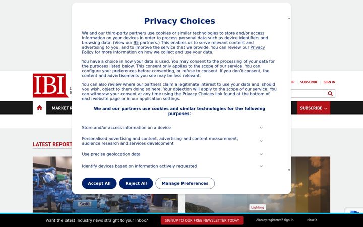 Screenshot of ibinews.com