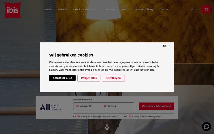 Screenshot of ibis-tilburg.nl