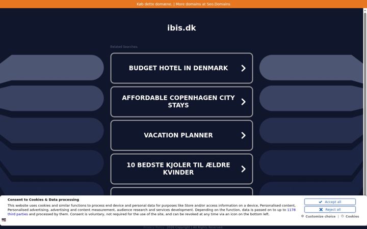 Screenshot of ibis.dk