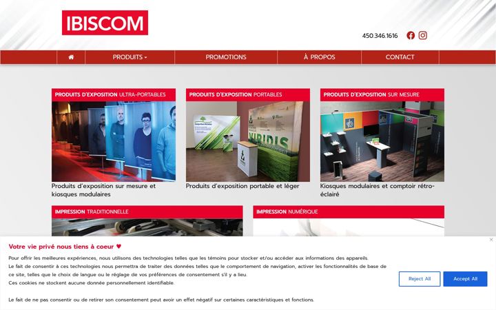 Screenshot of ibiscom.ca