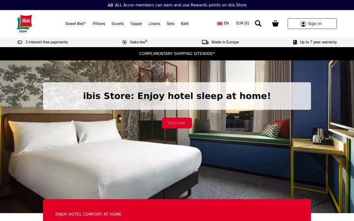 Capture d'écran de ibisstore.com