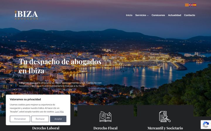 Skjermbilde av ibizaabogados.com