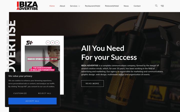 Skjermbilde av ibizaadvertise.com