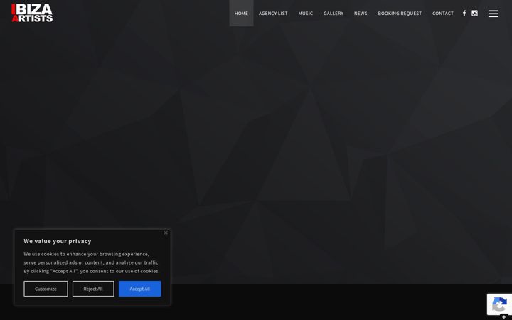 Screenshot of ibizaartists.com