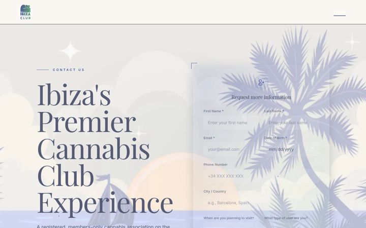 Screenshot of ibizacannabisclub.com