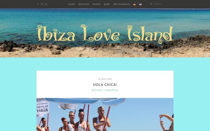 Screenshot stránky ibizaloveisland.com