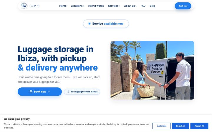 Screenshot of ibizaluggage.com