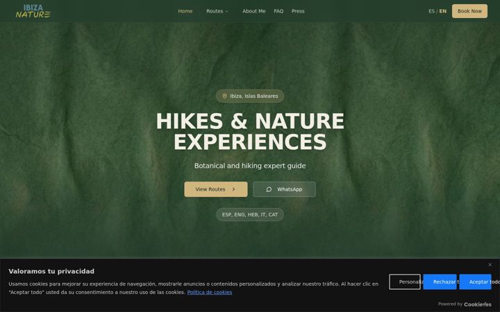 Screenshot of ibizanature.com