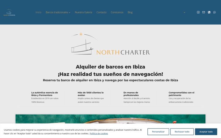 Képernyőkép: ibizanorthcharter.com