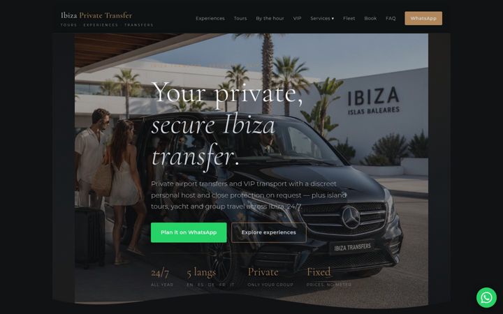 Screenshot of ibizaprivatetransfer.com