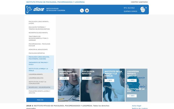 Ekrānuzņēmums no ibizapsicologiadiore.com