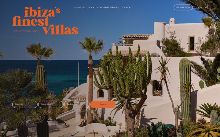Ekrānuzņēmums no ibizasfinestvillas.com