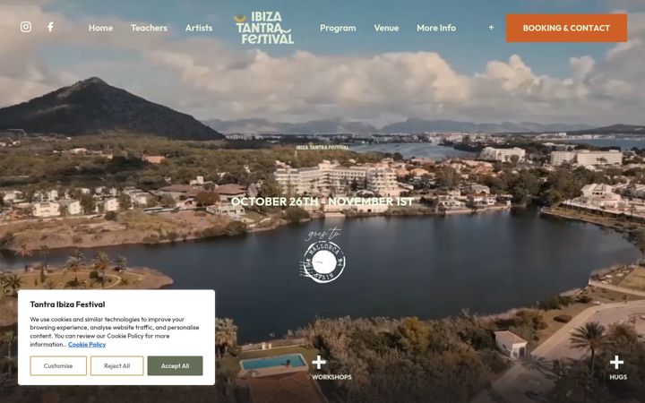 Ekrānuzņēmums no ibizatantrafestival.com
