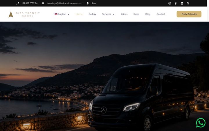 Képernyőkép: ibizatransitexpress.com