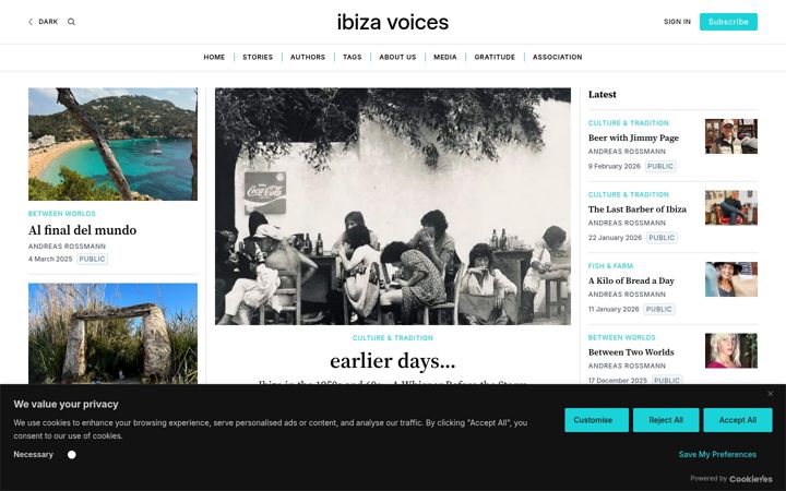 Screenshot of ibizavoices.com