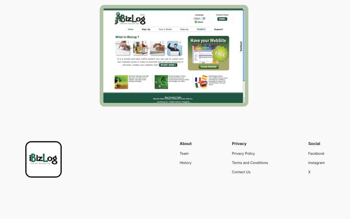 Screenshot of ibizlog.com