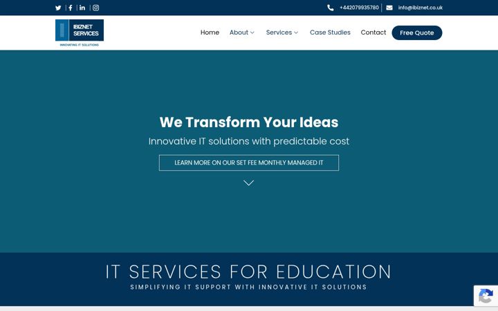 Screenshot of ibiznet.co.uk