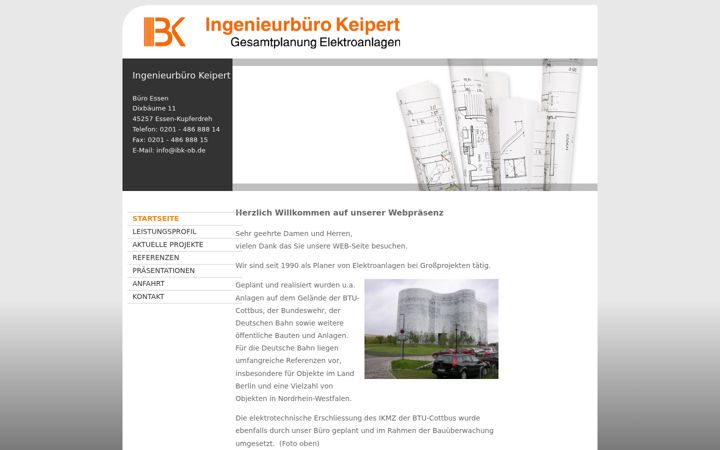 Screenshot of ibk-cottbus.de
