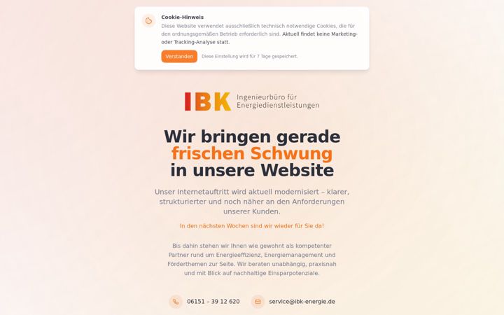 Screenshot of ibk-energie.de