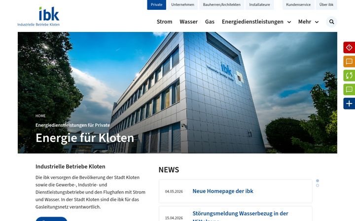 Screenshot of ibkloten.ch