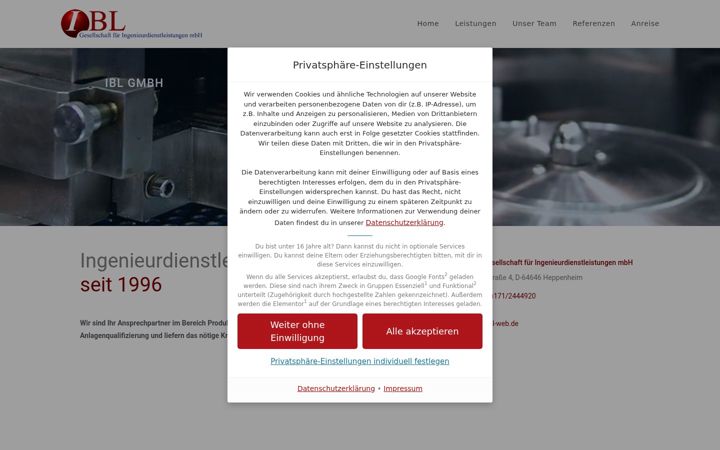 Screenshot of ibl-web.de