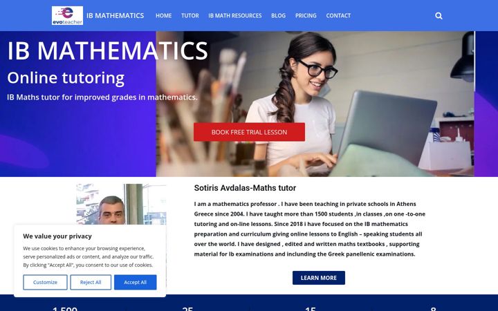 Screenshot of ibmathsav.com