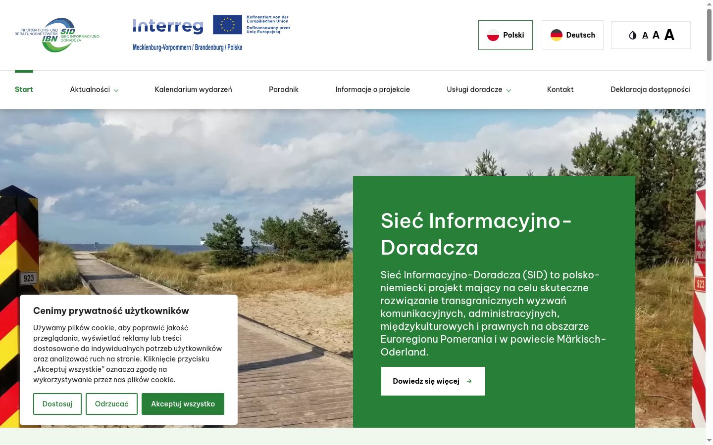 Snímek obrazovky baneru souhlasu zobrazeného před jakoukoli interakcí