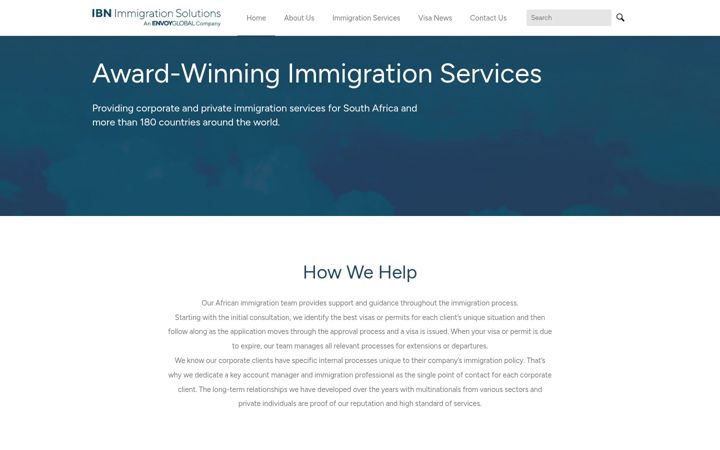 Screenshot of ibn.co.za
