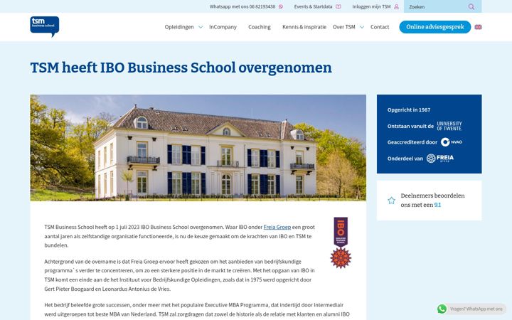 Screenshot of ibo.nl