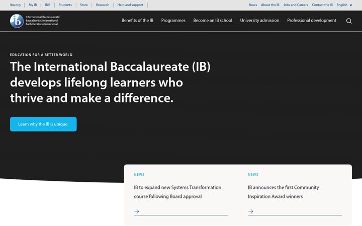 Screenshot of ibo.org