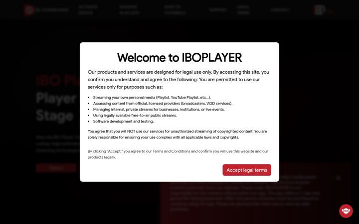 Snímek obrazovky iboiptv.com