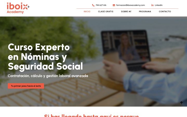 Screenshot of iboixacademy.com