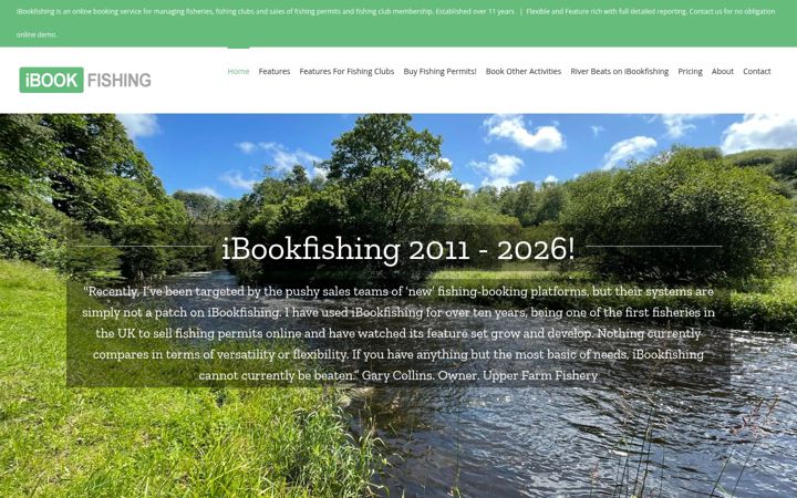 Screenshot of ibookfishing.co.uk