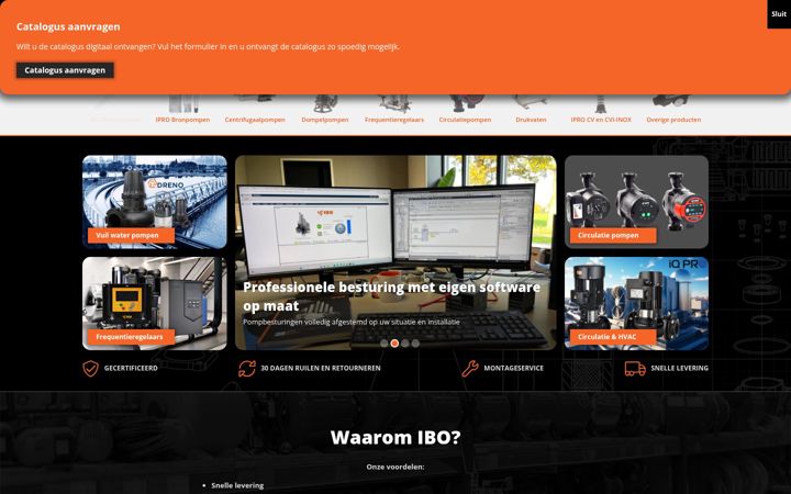 Screenshot of ibopompen.nl