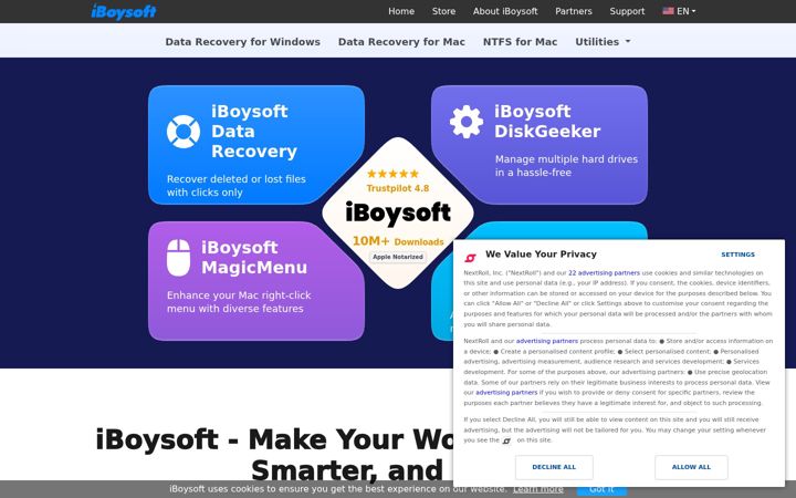 Screenshot of iboysoft.com