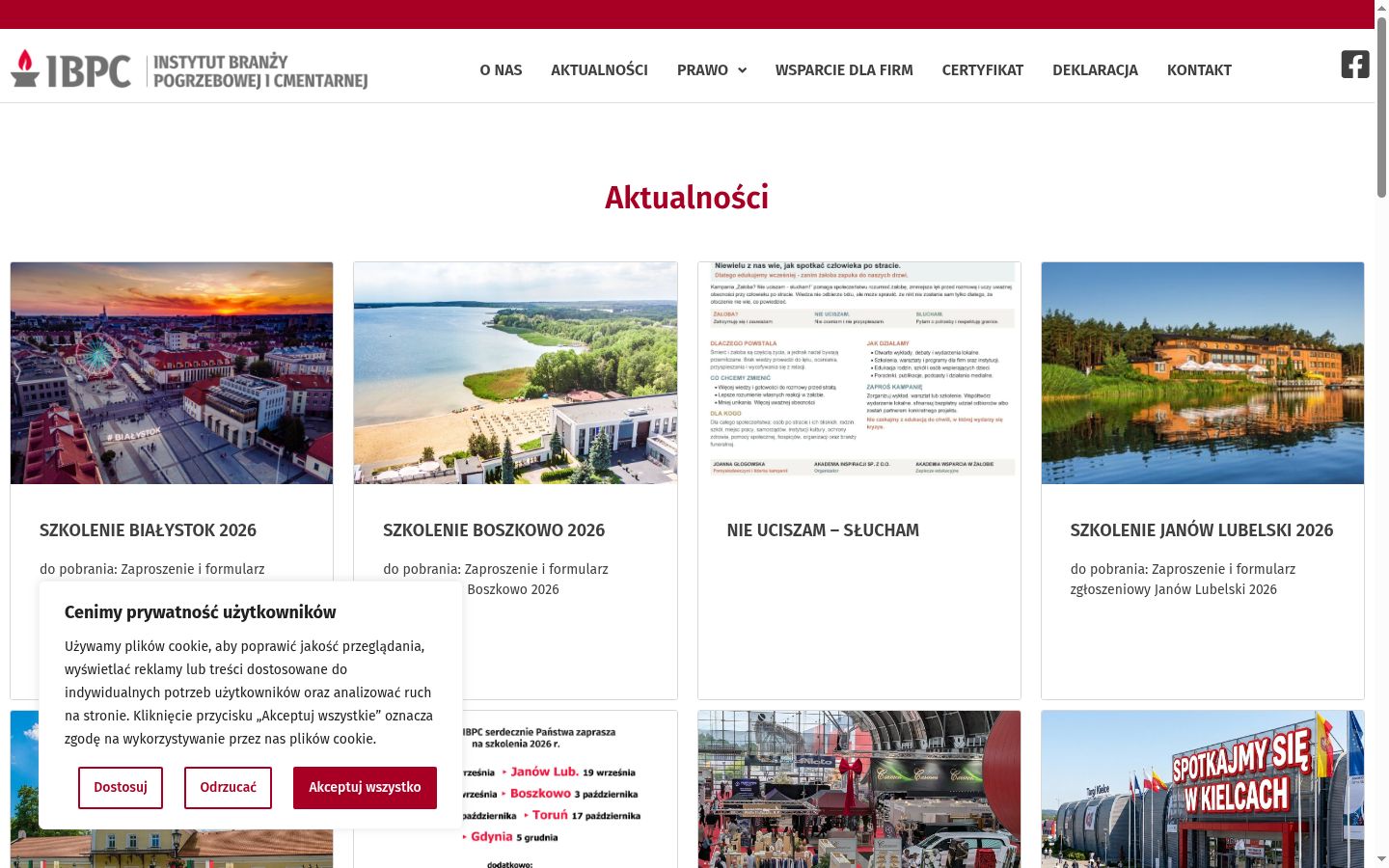 Skärmbild av samtyckesbannern som visades före någon interaktion