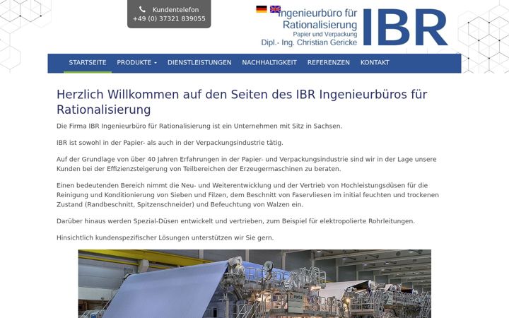 Screenshot of ibr-nozzles.de