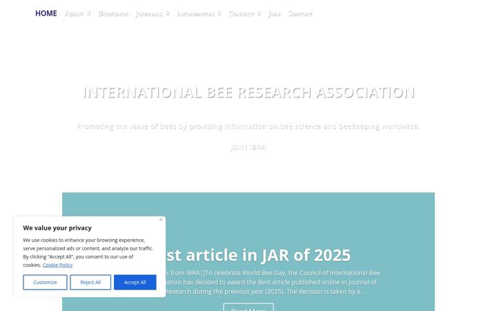 Screenshot of ibra.org.uk