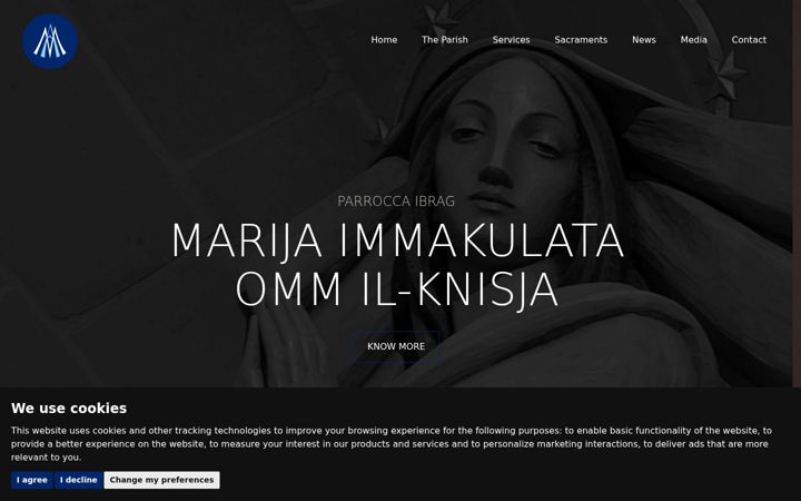 Screenshot of ibragparish.org