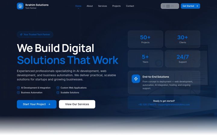 Screenshot of ibrahimsolutions.com